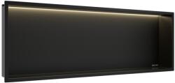 BALNEO Raft incastrat dreptunghiular Balneo Wall-Box One LED cu rama 90x30x10 cm negru mat (B0101020109-3)