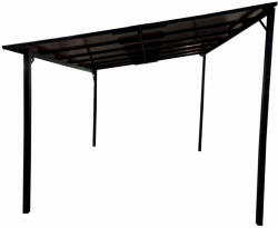  Teraszra/kertbe való pergola acélból és alumíniumból KLUGMEISTER KJF5092, 360x300x250/190 cm, szürke színű