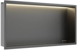 BALNEO Raft incastrat dreptunghiular Balneo Wall-Box One LED cu rama 60x30x10 cm Gun Metal mat (B0101080109-2)