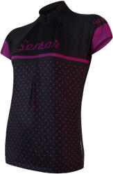 Sensor Tricou de ciclism pentru femei Cyklo Dots Black S
