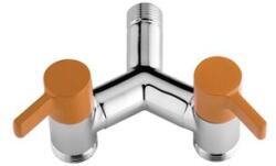 Colortap kerti csap ECO dupla, Y 1/2" - 3/4" x 3/4" - terracotta (L145TCT - L145TCT)