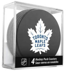 Inglasco Inc Puc de hochei Coasters Cube Torto Maple Leafs