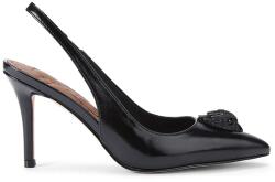 Kurt Geiger London pantofi cu toc stiletto din piele Belgravia High Sling Dr Black Patent 9BY2-OBDYLF_99X