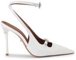 Kurt Geiger London pantofi cu toc stiletto din piele Buckle Point Court White 9BY2-OBDYLK_00X (5850210309)
