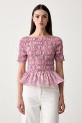 Tommy Hilfiger bluză cu volane pentru femei, cu bumbac 9BY2-BDDZUR_34X (WW0WW49886)