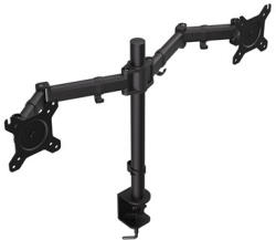 ENDORFY Monitor Asztali konzol - Atlas Double (VESA, 13"-27", 2 monitor, forgatható, dönthető, Max. 2x8kg, fekete)