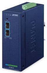 PLANET IP40 Industrial 2-Port convertoare media pentru rețea 10000 Mbit/s Albastru (IXT-900-2X)