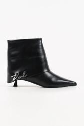 Karl Lagerfeld botine cu toc jos pentru femei din piele Pasha 9BY2-OBDZGO_99X (KL30141.000)