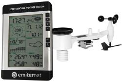  Weather station with wireless LCD display. The stations clock is controlled by the DCF 77 radio signal. The range of the sensors in open space is 100 meters. All data is displayed on an easy-to-read L