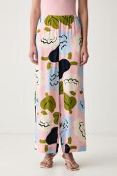 Marimekko széles szárú női viszkóz nadrág - rózsaszín XS