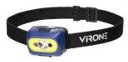 VIRONE LT-13/BL LED COB + LED fejlámpa 3W érintésmentes kapcsolóval és USB töltővel, 1200 mAh akkumulátorral, kék (LT-13/BL)
