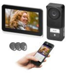 Philips 531046P Philips WelcomeEyeConnect 3, videós kaputelefon szett, kézibeszélő nélküli, 7"-os LCD érintőképernyővel, Wi-Fi + alkalmazással, memóriakártya-nyílással, 3K kamerával, proximity kártya- és címk