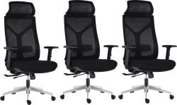 LTC 3PACK Ergonomikus irodai szék ARIA fekete (3 db)