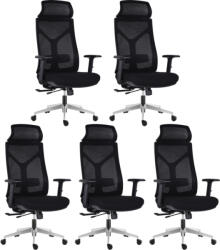 LTC 5PACK Ergonomikus irodai szék ARIA fekete (5 db)