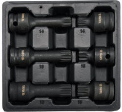 TOYA Gépi bit dugókulcs készlet 1/2" 6 részes
