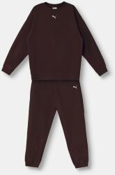 PUMA melegítő szett gyerek pamuttal Loungewear Sweat Suit - barna 128