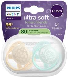 Philips Avent Suzetă Ultra Soft 0-6 luni - 2 bucăți