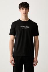 Trussardi t-shirt férfi pamut - fekete L - answear - 24 990 Ft