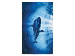  Prosop XXL de plaja cu uscare rapida SHARKON albastru 150 x 210 cm, 100% microfibra Prosop