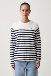 U. S. Polo Assn U. S. Polo Assn. hosszúujjú női pamut Stripe LS - fehér L