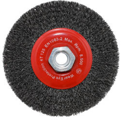  RECORD Körkefe B 3121 hullámos acéldróttal 125mm M14 (0, 3mm huzalvastagság)
