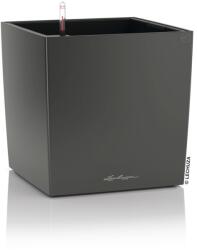 Lechuza CUBE Premium Charcoal Metallic műanyag növénytartó 30 cm