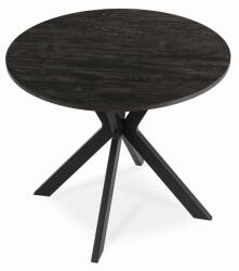  LAUREN étkezőasztal 80 cm fekete/fekete