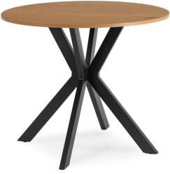  LAUREN étkezőasztal 80 cm aranytölgy/fekete váz
