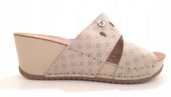 Fly Flot Bézs bőr női flip-flop papucs Fly Flot 33 120 4G r39 (33 120 4G )