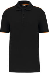 Designed to Work WK270 FÉRFI RÖVID UJÚ KONTRASZTOS DAYTODAY GALLÉROS PÓLÓ (wk270bl-or-5xl)
