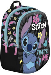 MAJEWSKI Stitch hátizsák, ovis, 30x23x12cm, 180g, 8l, fekete, That's me (MJK-696435) - officetrade