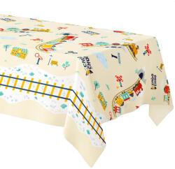 PartyPal Műanyag asztalterítő 137x183cm, Vonat (LUFI846589)