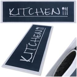 Decorator Home Konyhai Járda Fekete 80x200 Konyhai Szőnyeg Szürke Gumírozott (Chodnik do kuchni czarny 80x200)