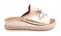 Loretta Vitale Arany színű női bőr flip-flop papucs Loretta Vitale platformon 6111 r37 (6111)