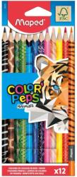Maped Creioane colorate Maped Color’Peps Animals, 12 culori/set, FSC