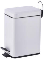 AdTrend Cos gunoi cu clapeta fier alb 24, 5 x 12 x 25 cm, 3 L (103358C) Cos de gunoi