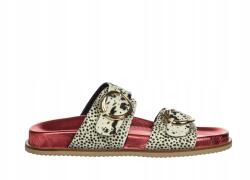 Gioseppo Női Bőr Flip-flop papucs Állítható Gioseppo Carney Red Állati Szőrme méret36 (Gioseppo Carney Red)
