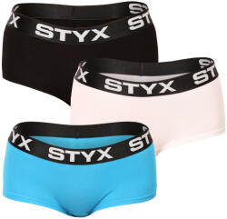 Styx Комплект от три - дамски бикини Styx с пътник многоцветни Styx | Cheren Sin Byal Mnogotsveten | ЖЕНИ | L