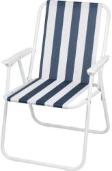 Strend Pro Scaun pliabil gradina, camping, pescuit, model dungi, albastru, alb, 53x55x73 cm, Strend Pro (802646)