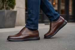 DeSuceava Pantofi barbati derby casual-office din piele naturala, Maro Cognac - DeSuceava RSY03M