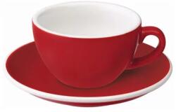 LOVERAMICS Egg - Flat White 150 ml Cup and Saucer - Red