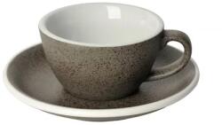 LOVERAMICS Egg - Flat White 150 ml Cup and Saucer - Granite