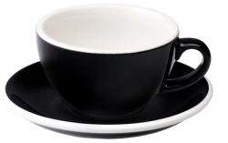 LOVERAMICS Egg - Cappuccino 200 ml Cup and Saucer - Black