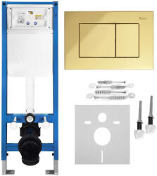 Rea Set Cadru incastrat Slim 024N pentru WC cu clapeta J auriu (KPL-E1636)