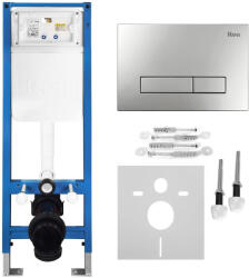 Rea Set Cadru incastrat Slim 024N pentru WC cu clapeta HD crom periat (KPL-E1635)