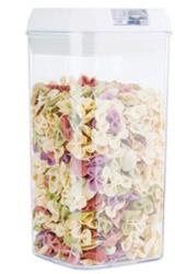Flippy Cutie de Depozitare Alimente, Flippy, Cutie de Depozitare tip Container pentru Bucatarie, cu Capac, Inchidere Ermetica, Cutie pentru Cereale, 20.5 x 10 x 10 cm, volum 1.2 L, Alb (134561)