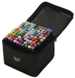 Flippy Set 100 Markere Duble, Flippy, pe Baza de Alcool, Geanta Impermeabila Inclusa, Culori Numerotate, 17 x 17.5 x 13.7 cm, Multicolor (133621)