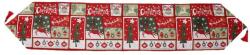 Flippy Napron Decorativ pentru Masa, Flippy, Model Merry Christmas, Tematica Craciun, 35 x 180 cm, Rosu/Verde (132250) Fata de masa