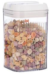 Flippy Cutie de Depozitare Alimente, Flippy, Cutie pentru Bucatarie, Cutie pentru Condimente, din PET ABS Silicon, 12.5 x 12.5 x 21.5 cm, 534 g, 2L, Transparent alb (134594)
