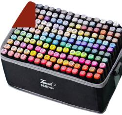 Flippy Markere cu Alcool Touch Room, Flippy, Paleta mare Set de 168+ de Culori, Capat Lat si Capat Precis, Geanta Inclusa, Multicolor (129296)